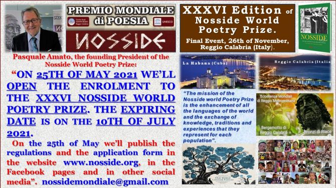 ENROLLMENTS FOR THE XXXVI NOSSIDE PRIZE 2021 NOW OPEN!